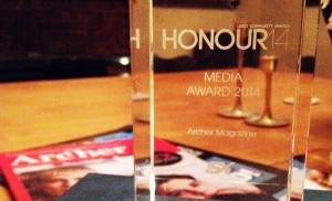 Archer Magazine 2014 Honour Award recipient