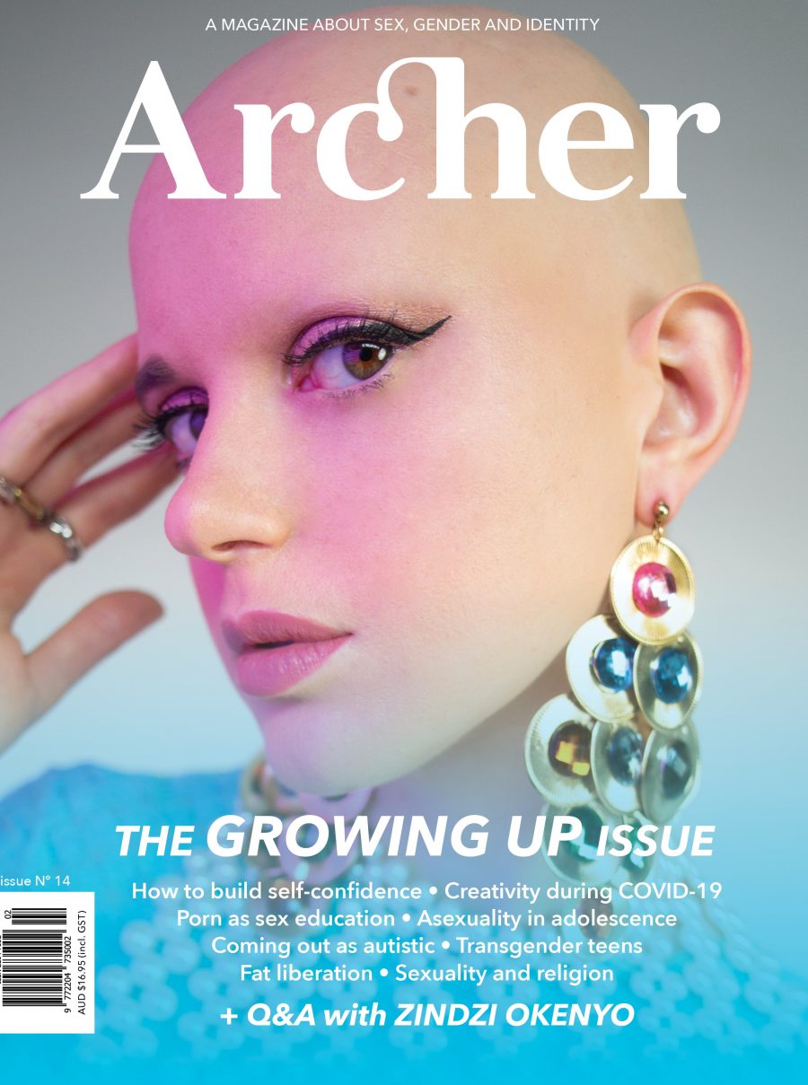 Archer Magazine #14 cover - the GROWING UP issue