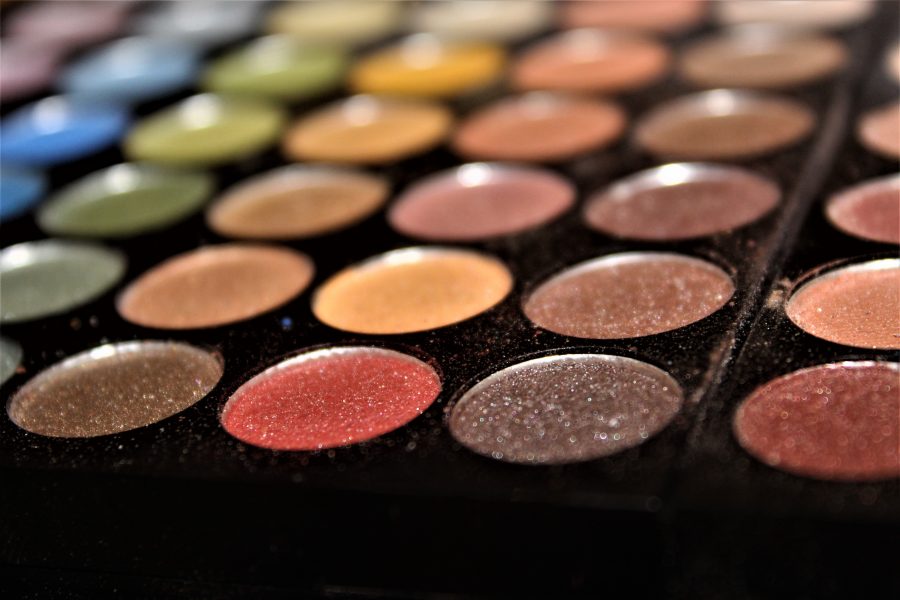 Black makeup palette, rainbow makeup