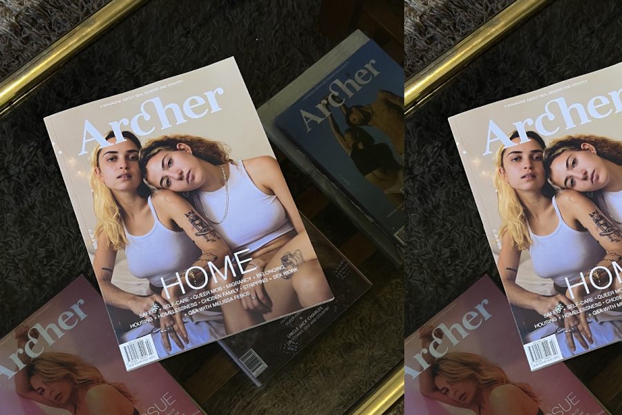 Archer Magazine issue #17: HOME on a coffee table.