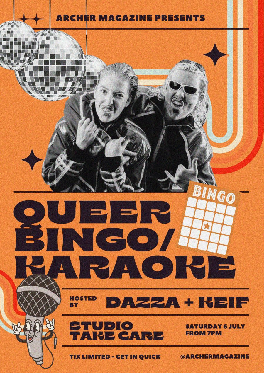 Archer Magazine queer bingo/karaoke event tickets