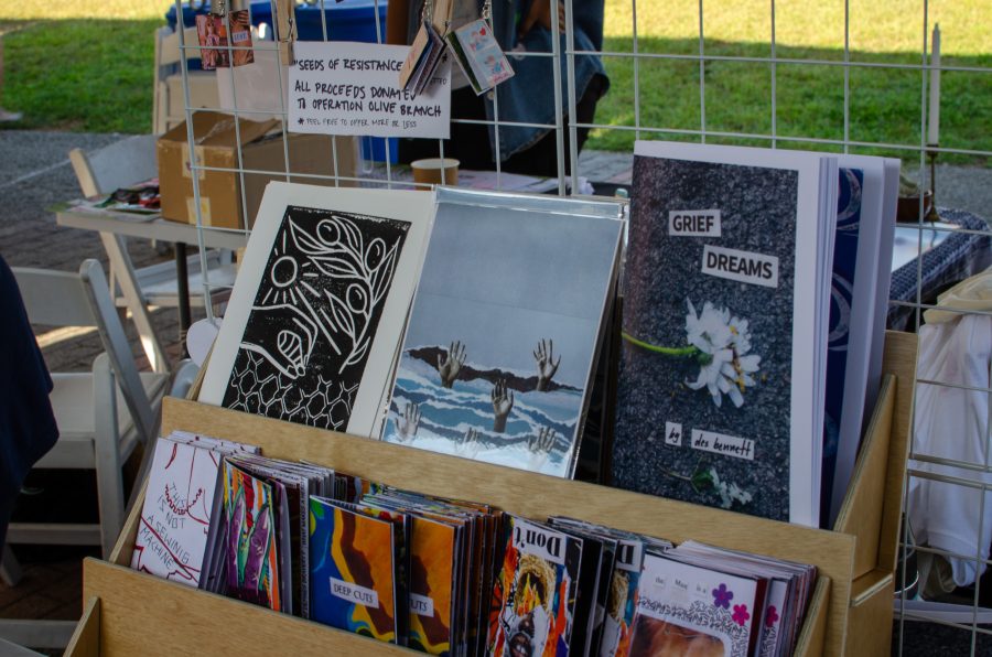 A display of zines.