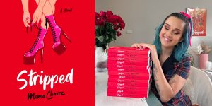 Momo Chavez with her book, 'Stripped'.